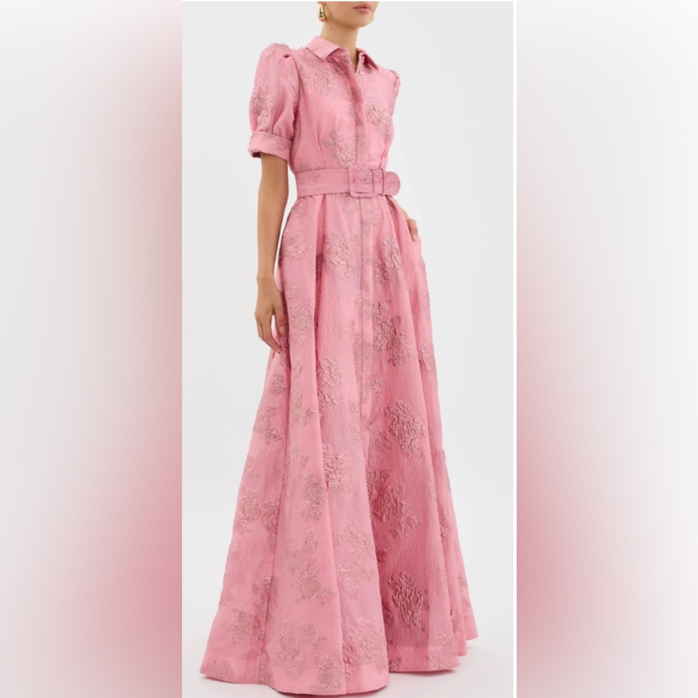 Rebecca Vallance Annette Metallica Cloque Gown, US 4
